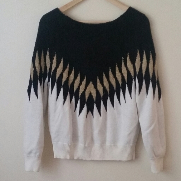 Express Aztec Pattern Long Sleeve Sweater - Picture 3 of 4